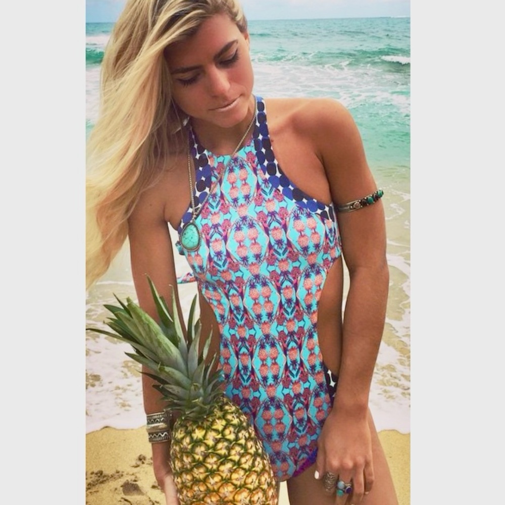 Maaji Gallop Pineapple One Piece Swimsuit.